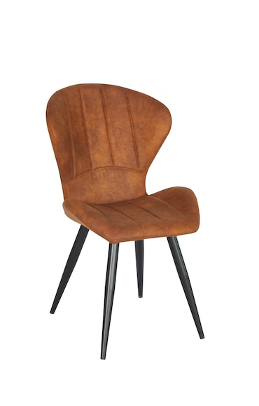 Chaises Texas simili cuir caramel - A Monter - Lot de 2