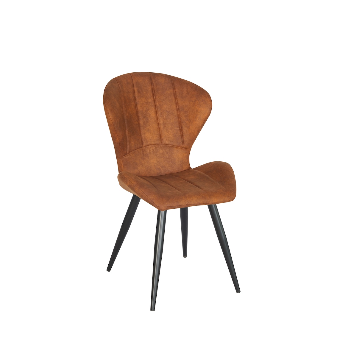 Chaises Texas simili cuir caramel - A Monter - Lot de 2