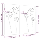 thumbnail of vidaXL Wanddecoratie tuin 2 st bloemenontwerp 105x55 cm cortenstaal
