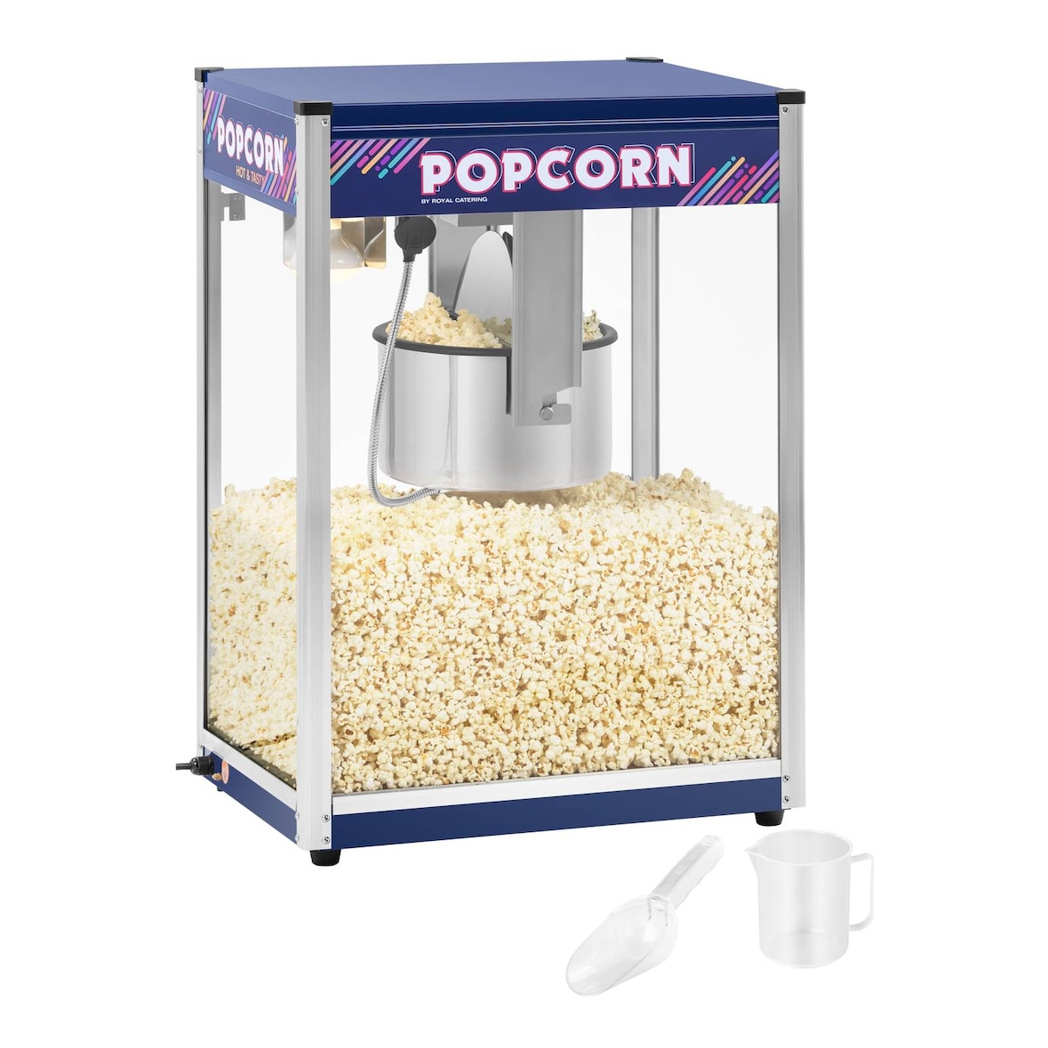 Royal Catering XXL-Popcornmaschine - 2350 W - 8 kg/h - blau -