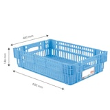thumbnail of GILAC Caisse ajourée empilable emboîtable HACCP 600 x 400 - 27 L - Bleu G180210