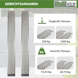 thumbnail of TRUTZHOLM 2 x Auffahrrampen 250 cm Traglast 1000 kg Alu grau gelocht Motorradrampen Verladerampen