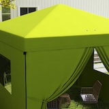 thumbnail of Tenda Dobrável 3x3 m Tenda de Jardim com 4 Paredes Laterais 2 Janelas de Malha Altura Ajustável Impermeável e Anti-UV Verde