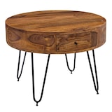thumbnail of FineBuy Couchtisch Massivholz 60 cm Wohnzimmertisch Rund Sofatisch Tisch Ablage