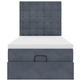 thumbnail of vidaXL Ottoman-Bett mit Matratzen Dunkelgrau 90x190 cm Samt