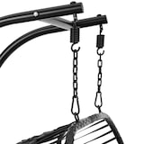 thumbnail of Uniprodo Outdoor-Hängesessel mit Gestell - für zwei Personen - Sitz zusammenfaltbar - schwarz/grau