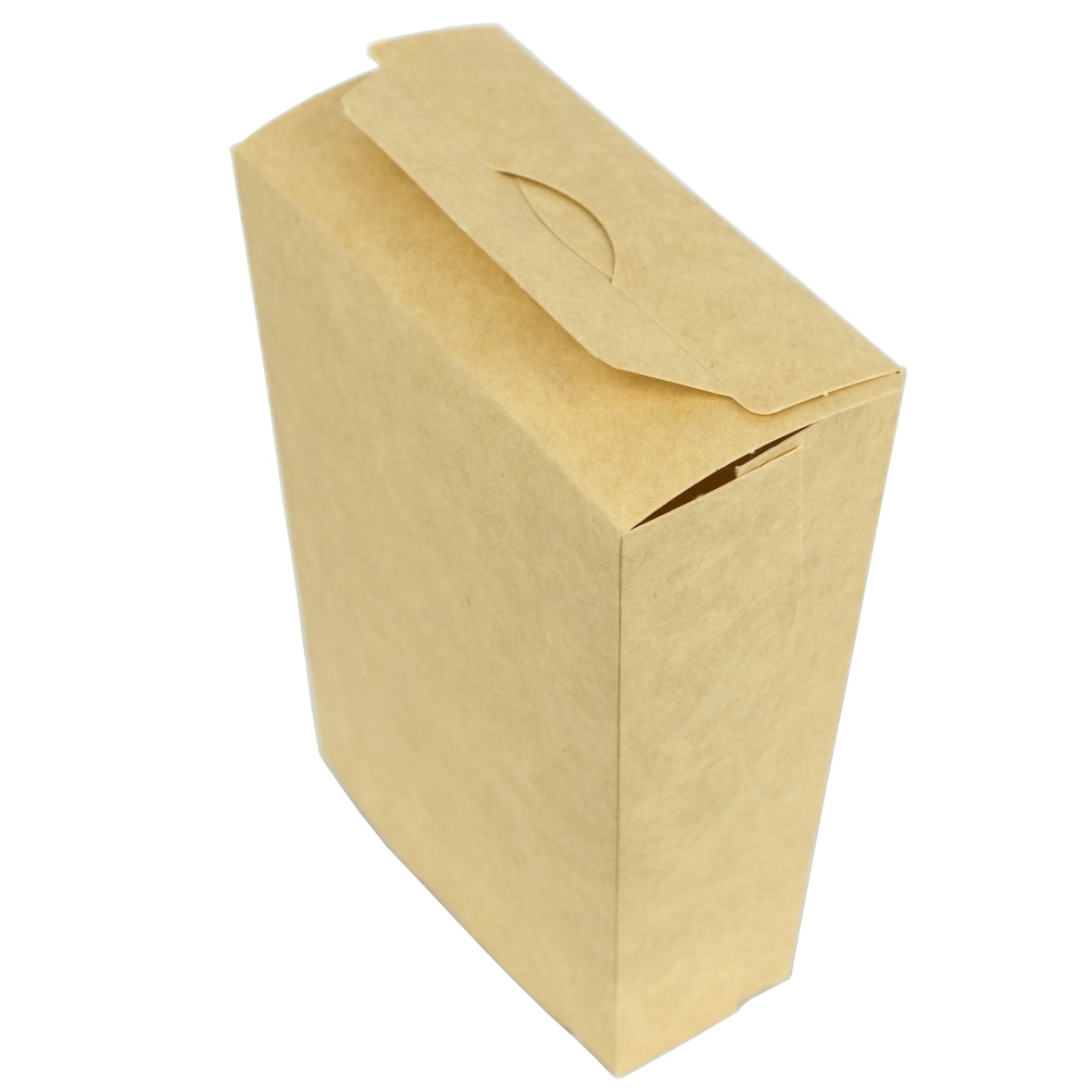 Boîte Frites refermable en Carton Kraft - 
8 x 5 x 12,5 cm - par 700