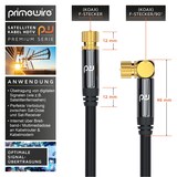thumbnail of Primewire SAT-Kabel, Koax, F-Stecker, HDTV SAT Koax Kabel 90° gewinkelt, 4fach Schirmung, 135dB, 75Ohm - 1m