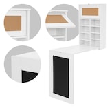 thumbnail of Wandklapptisch mit Tafel und Regal Weiß