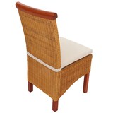 thumbnail of Set di 2 sedie da sala da pranzo Sedia in vimini M42, rattan ~ con cuscino di seduta