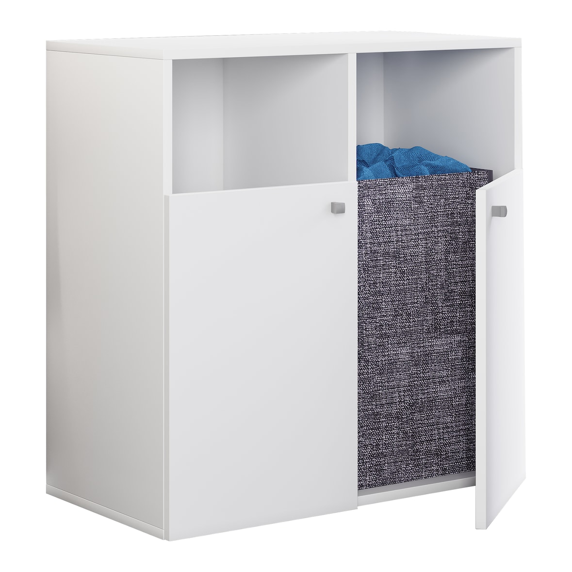 VCM Badmöbel Hochschrank Dreso Weiß H. 74 x B. 80 x T. 39 cm