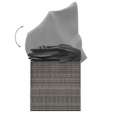 thumbnail of vidaXL Outdoor-Loungebett mit Dach und Kissen Grau Poly Rattan