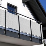 thumbnail of NYVI Polyrattan Balkon Sichtschutz Privafence - Balkonbespannung - UV-fest, Witterungsbeständig, Blickdicht 500x90 cm Weiß