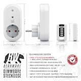 thumbnail of BEARWARE Dimmbare Funksteckdosen - Set mit Fernbedienung - 2er Set für den Innenbereich Indoor + 1 Fernbedienung - Steckdose