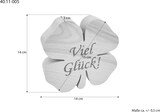 thumbnail of Holz-Kleeblatt aus Buche Glücksbringer Größen wählbar V-40.11-0014 cm