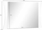 thumbnail of Dmora Spiegel Diego, Badezimmerspiegel, 100% Made in Italy, cm 110x2h60, glänzend weiß