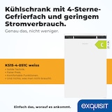 thumbnail of Exquisit Kühlschrank mit Gefrierfach, 107 Liter, 4-Sterne-Gefrierfach, 55 cm Breite, KS15-4-051C weiss