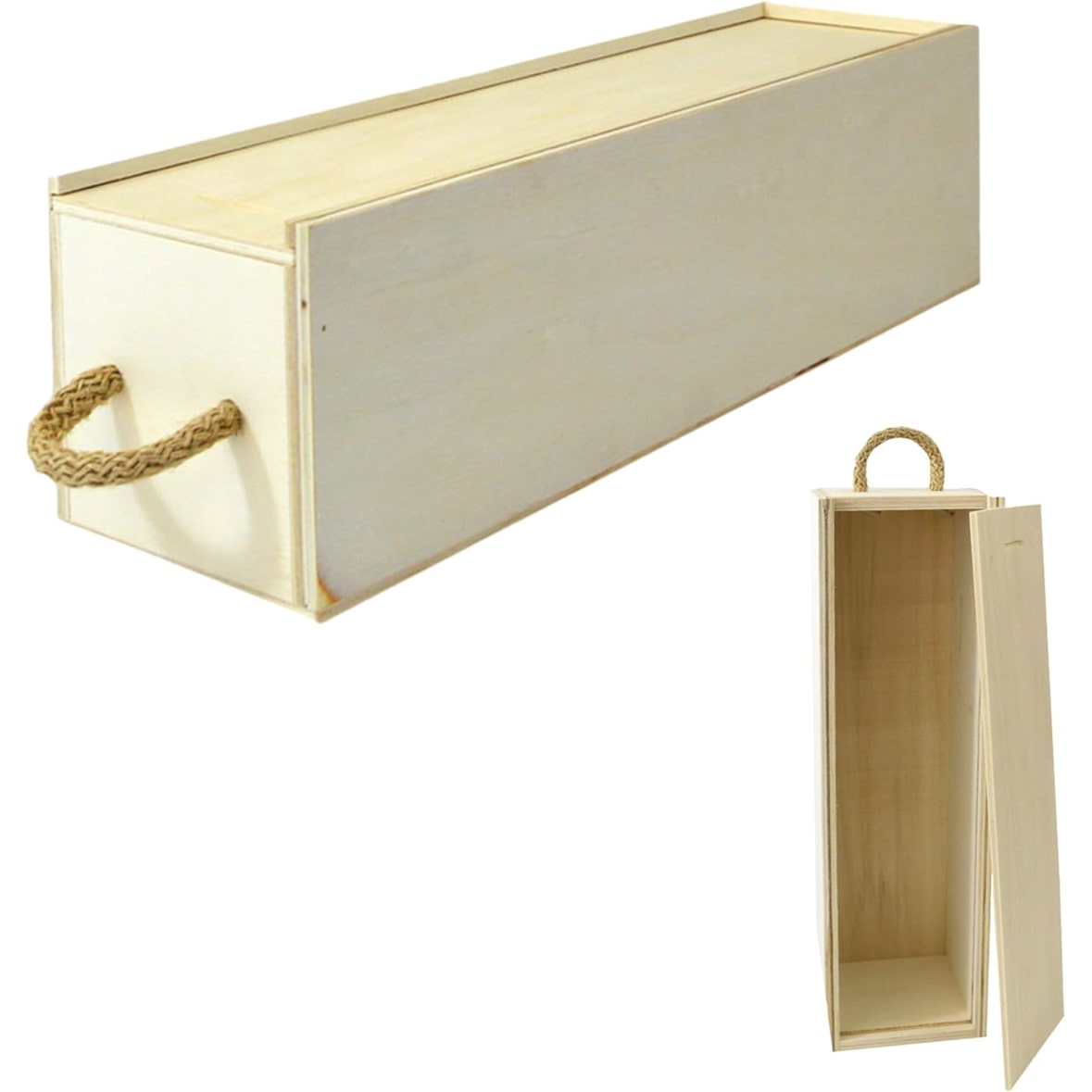 Espirito Rebelde Holzkiste für Wein 100x100x345 mm (1 Flasche) - Weinkiste aus Holz, Weingeschenkbox, Holz-Geschenkkiste für Flaschen