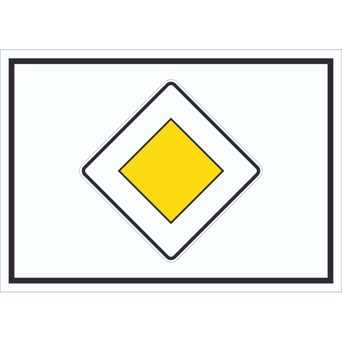 Vorfahrtstraße Symbol Schild A1 Rückseite selbstklebend