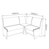 thumbnail of Rodnik Eckbank „Tunis“ Truhenbank mit Stauraum, gepolstert