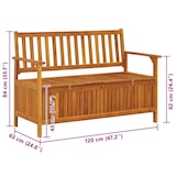 thumbnail of vidaXL Gartenbank mit Stauraum 120 cm Massivholz Akazie