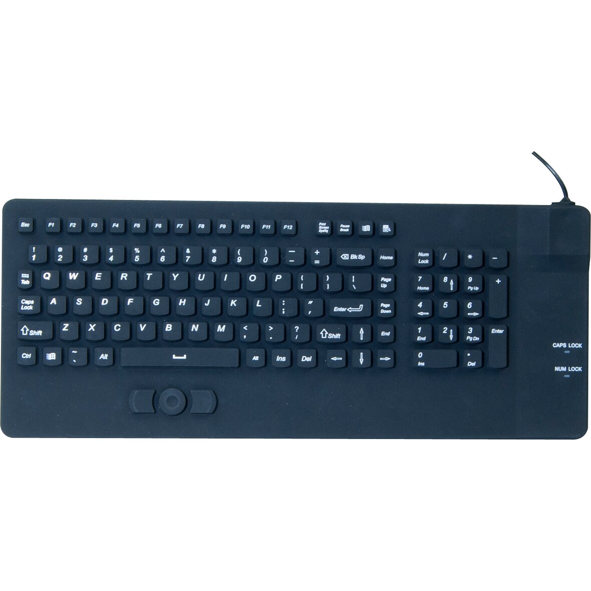 GENERIQUE Clavier avec trackpad en silicone rigide étanche USB noir