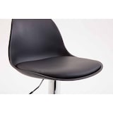 thumbnail of Banco de bar em plástico Kiel cromo/preto