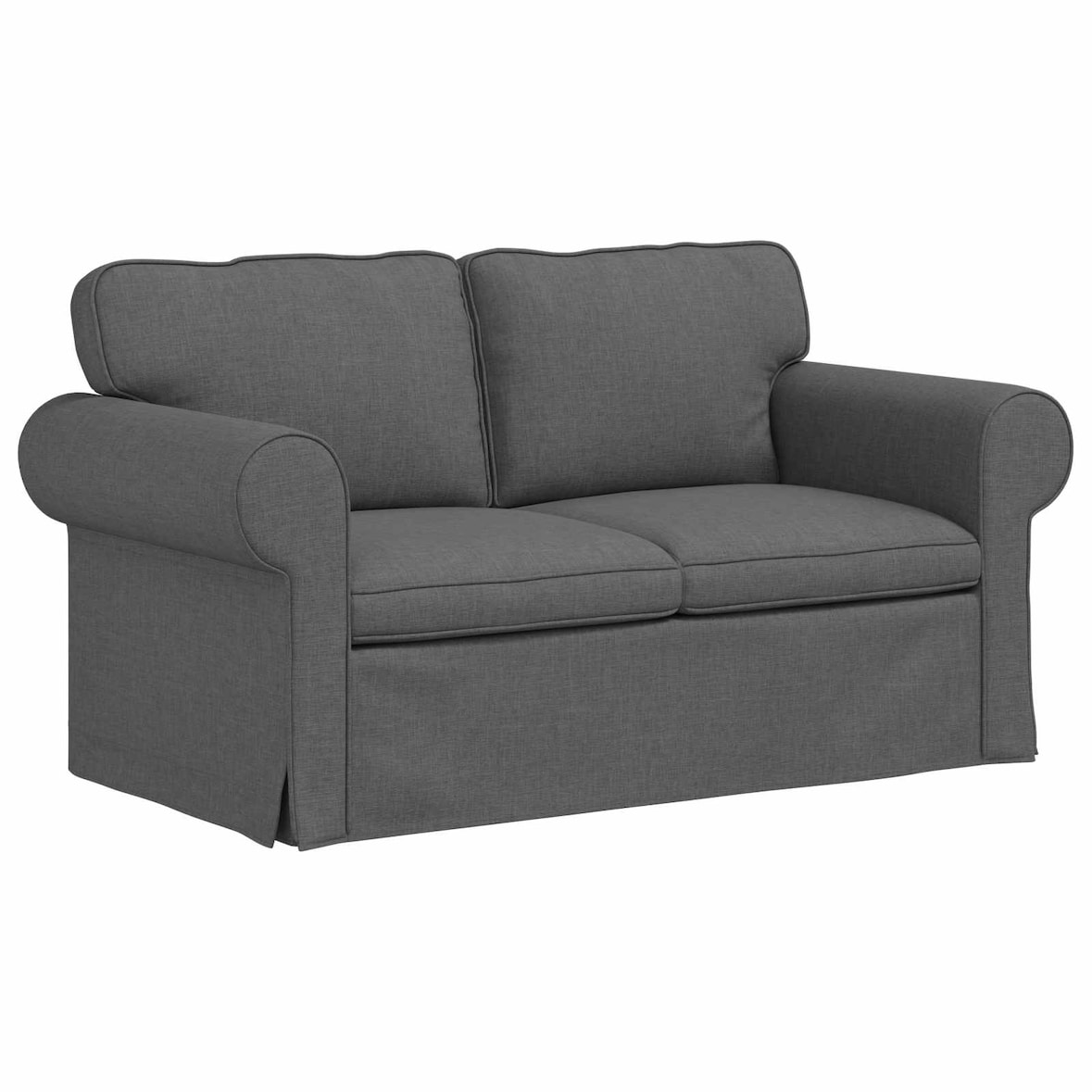 vidaXL Bank Donkergrijs 215 x 82 x 80 cm Stof