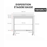 thumbnail of Arbeitstisch aus Edelstahl 800 x 700 mm auf Rollen / GOLDOLINDOX GOLDINOX