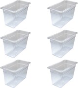 thumbnail of AcMax 6 Stück Polycarbonat GN 1/3 Gastronormbehälter GN-Behälter 7,8 Liter Tiefe 200mm Kunststoff