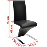 thumbnail of vidaXL Eetkamerstoelen 2 st kunstleer zwart