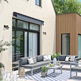 thumbnail of 2,5x2m halfintegraal zonnescherm in grijs aluminium