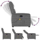 thumbnail of vidaXL Massagesessel Dunkelgrau Mikrofasergewebe