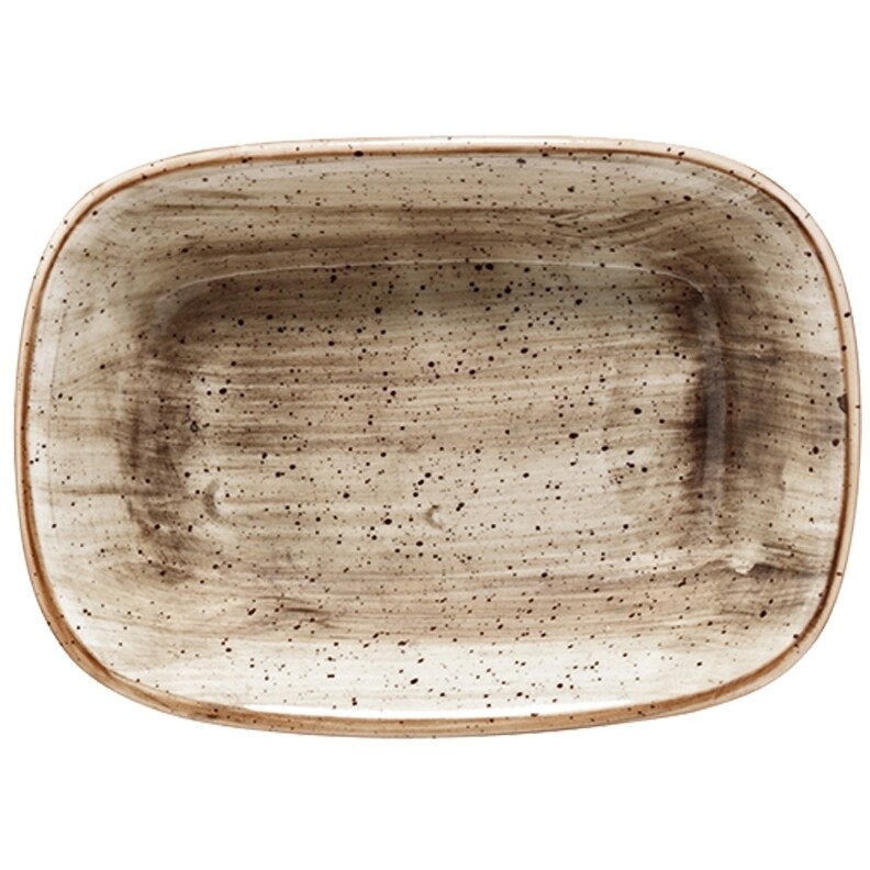 12 x Aura Terrain Gourmet Rechteckplatte tief 17 x  11,5cm * - Bonna Premium Porcelain