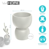 thumbnail of WellHome - Blumentopf aus Rotationsgeformtes Polyethylen 17/12L Ø40x48cm in farbe Sandweiß - Duala Round