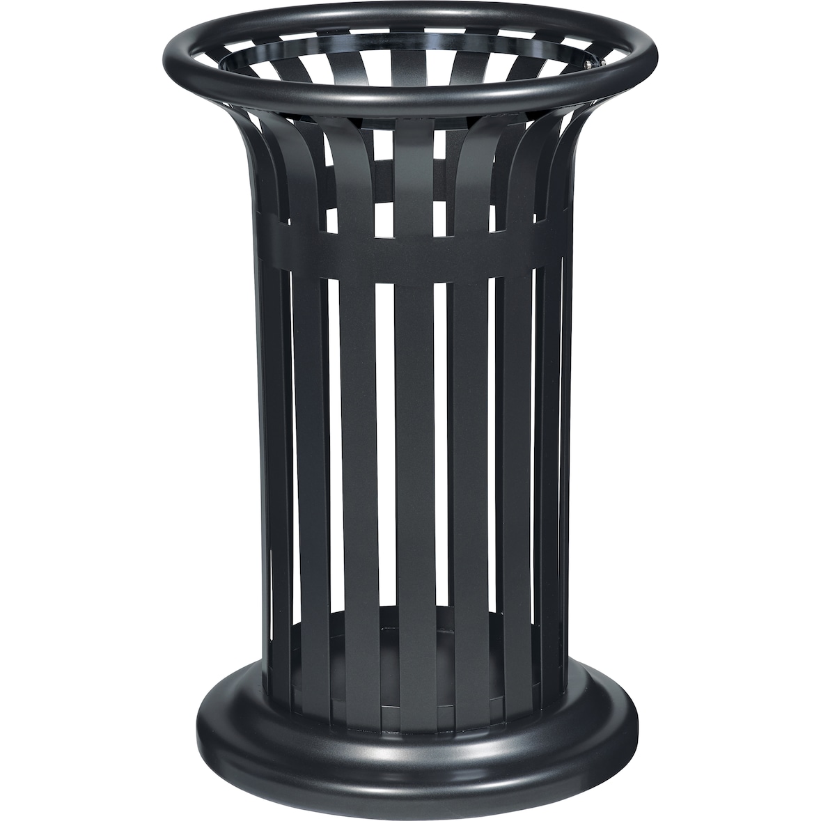 Rossignol - Corbeille extérieure à poser ou à fixer 60L TULIPE - anthracite