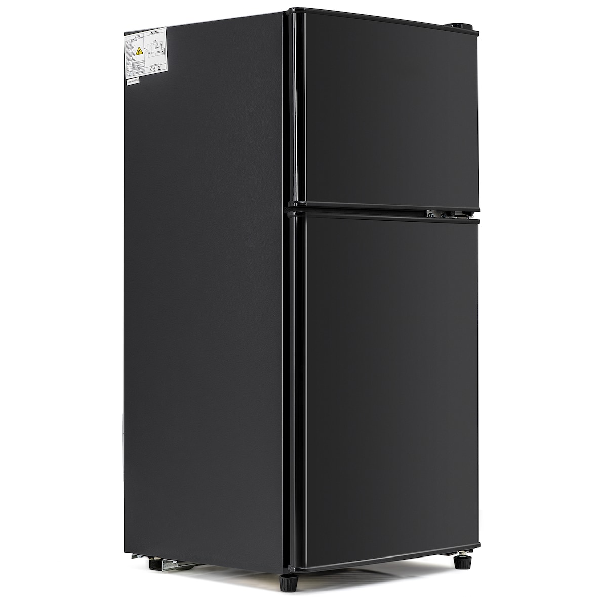 Merax mini frigorífico retro con congelador, 60 L, 2 puertas, 86.8 cm, compacto para solteros, oficina y minibar de hotel, LED, 102 kWh/año, negro