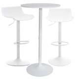 thumbnail of Conjunto de 2 Taburetes de bar & 1 Mesa alta Fernie Blanco