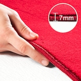 thumbnail of Teppich Wohnzimmer Einfarbig Pflegeleicht Waschbar Schlafzimmer OEKO-TEX Rot 160x230 cm Fußbodenheizung geeignet – LECH von Kadima Design