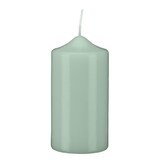 thumbnail of Stumpen Kerzen Seafoam Seegrün 10 x Ø 10 cm, 12 Stück getauchte Stumpenkerzen mit Spitzkopf in RAL Qualität