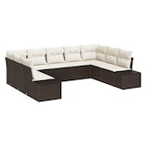 thumbnail of vidaXL Garten-Sofa-Set 9 pcs Braun und Creme 289 x 209 x 85 cm