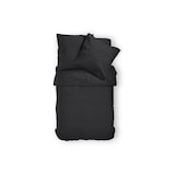 thumbnail of Microfaser Bettwäsche Uni Reißverschluss 155 x 220 cm + 80 x 80 cm Schwarz