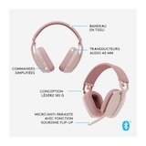 thumbnail of Logitech Zone Vibe 100 Over-Ear Headset Rosé - for Work & Play, 20Std. Akku