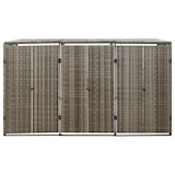 thumbnail of vidaXL Containerberging driedubbel 207x80x117 cm poly rattan grijs
