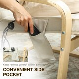 thumbnail of HOMCOM Poltrona Relax con Poggiapiedi Regolabile Crema e Legno