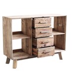 thumbnail of Credenza vintage in legno di pino da soggiorno con cassettiera