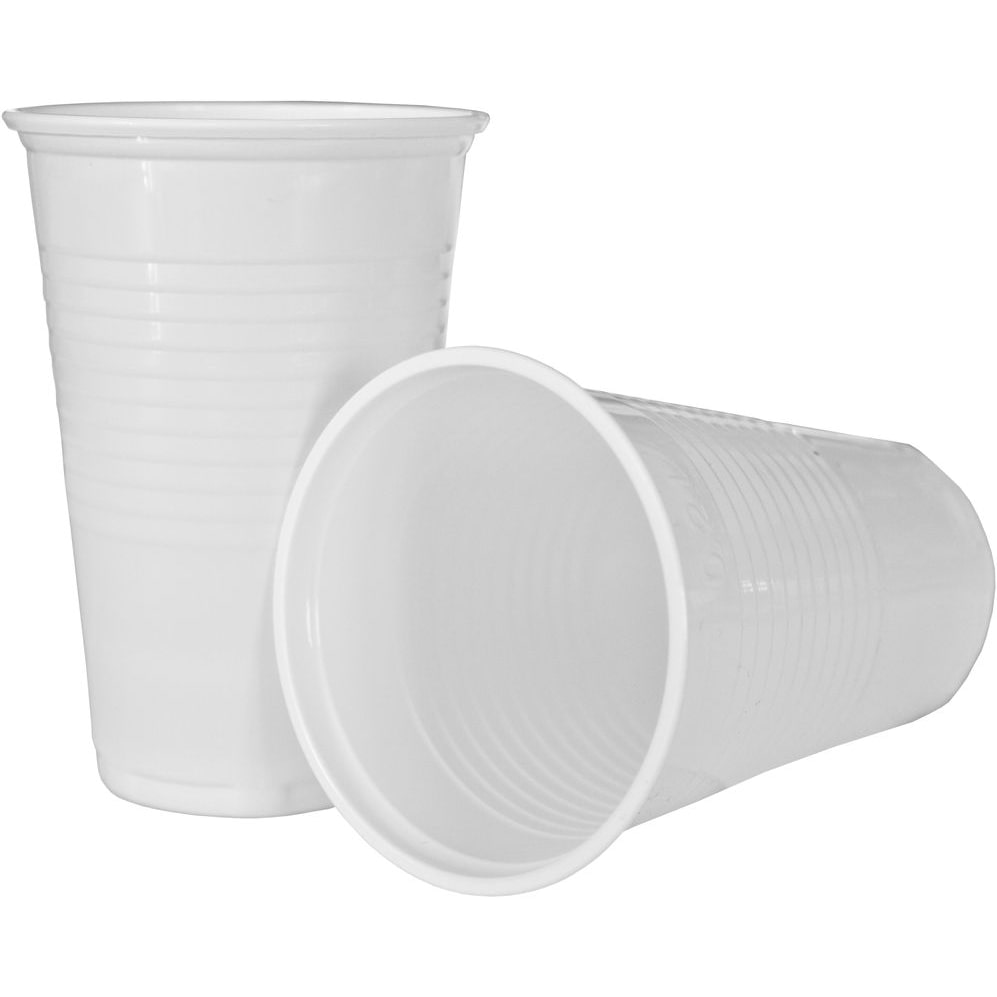 1000 Becher Plastikbecher Kunststoff weiß, 0,2l, PP