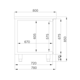 thumbnail of Kühltisch mit 2 Türen