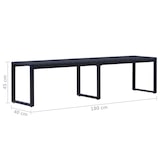 thumbnail of vidaXL Gartenbank 180 cm PS-Platte Schwarz