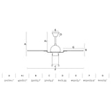 thumbnail of Ventilateur de plafond Cuba en acier, laiton satiné et pales ABS marron, 3 vitesses avec chaîne, fonction inverse, sans lumière - FARO-33352B FARO